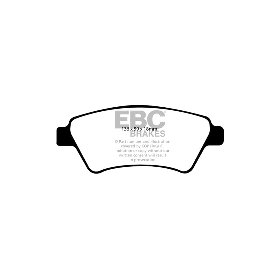 EBC PDKF1665 Renault Kangoo Ultimax Front Brake Pad & Plain Disc Kit 2 | ML Performance UK Car Parts