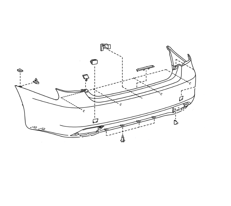 Genuine Lexus 52159-50914 LS Phase 4 Rear Bumper