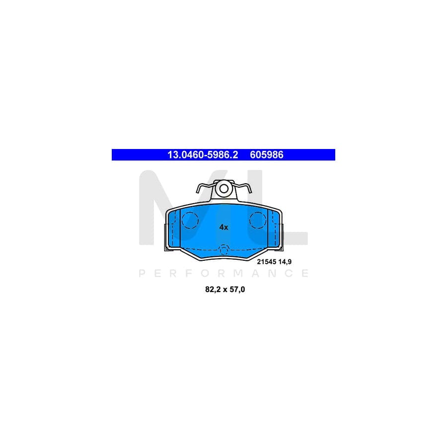 ATE 13.0460-5986.2 Brake pad set excl. wear warning contact | ML Performance Car Parts