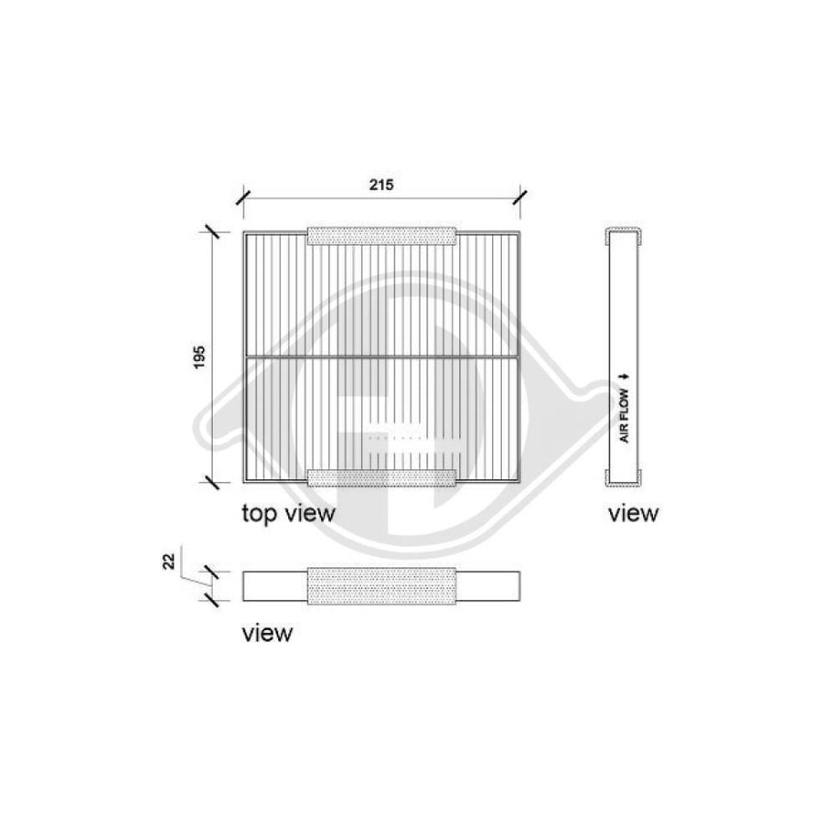 DIEDERICHS DCI0834 Pollen Filter For Mazda 6 Saloon (Gh) | ML Performance UK Car Parts