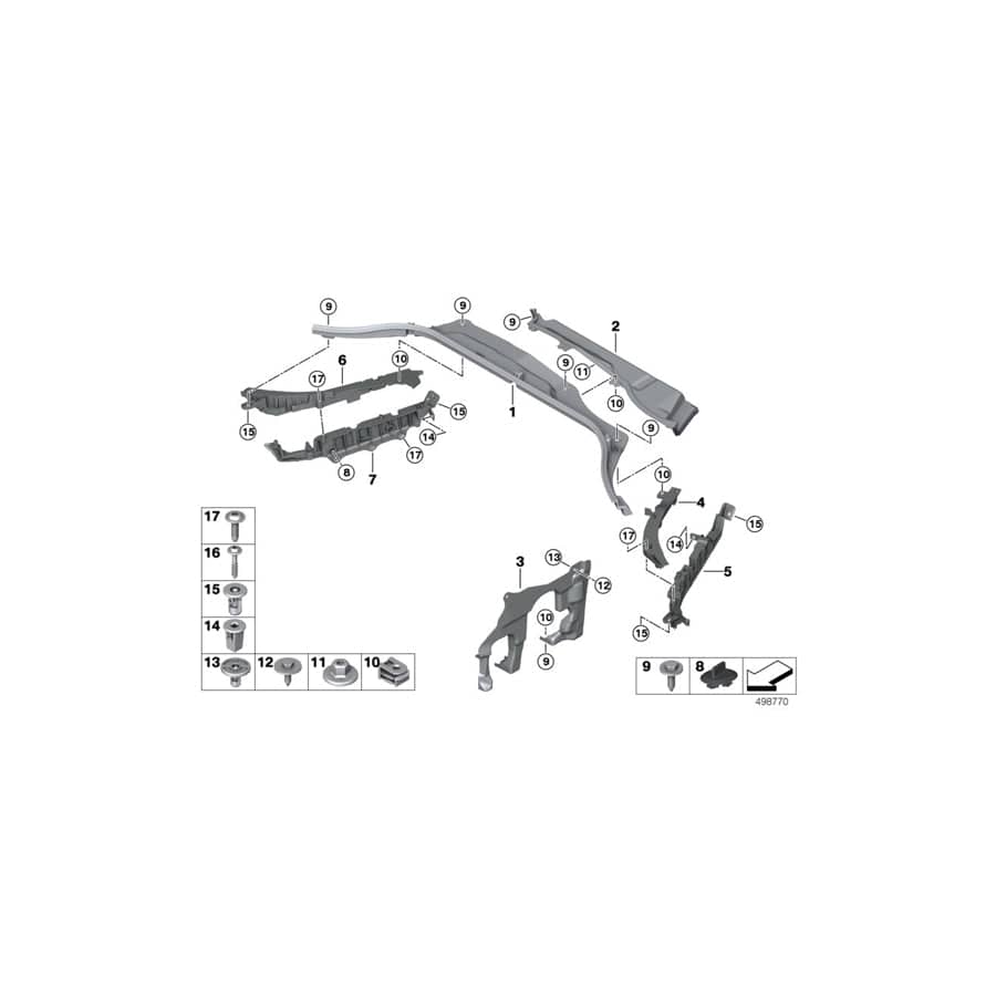 Genuine BMW 61139396987 G02 G01 Firewall, Lower Section, Left LL (Inc. X3) | ML Performance UK Car Parts