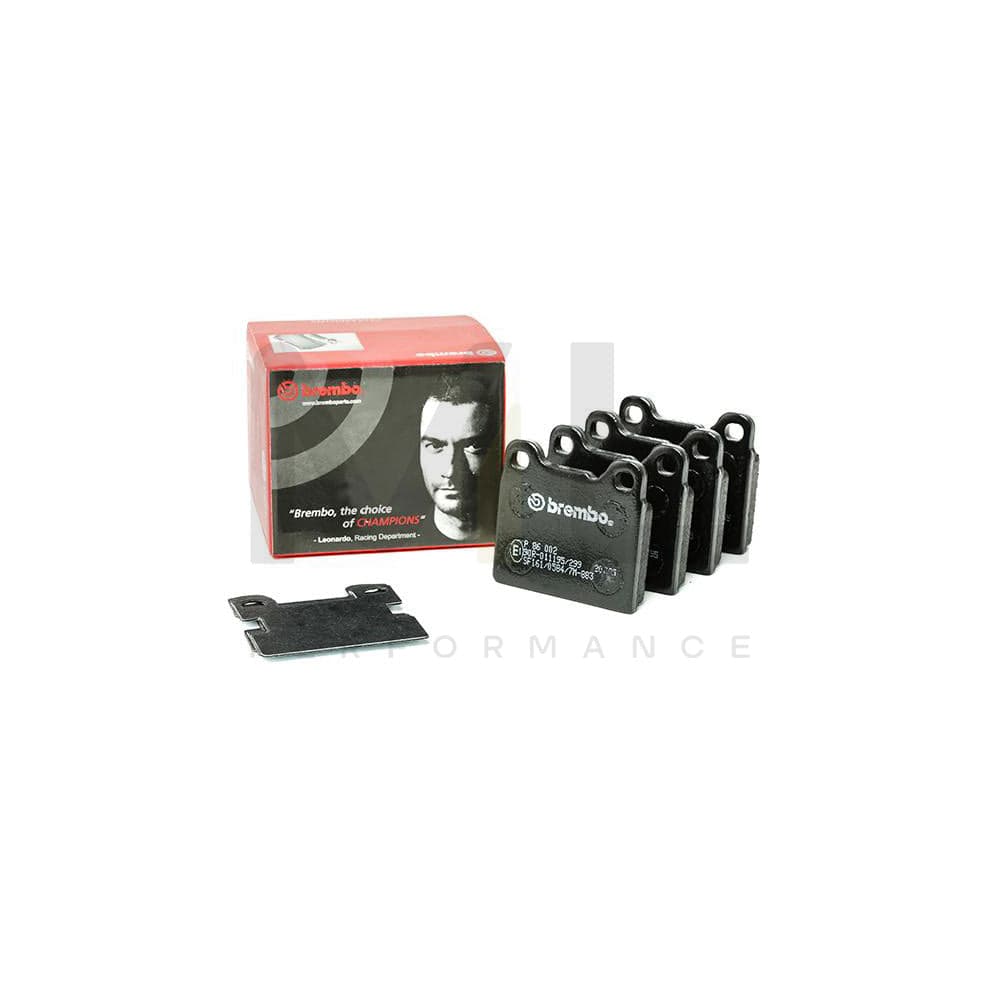 Brembo P 86 002 Brake Pad Set Excl. Wear Warning Contact | ML Performance Car Parts