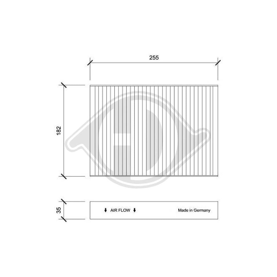 DIEDERICHS DCI0227 Pollen Filter | ML Performance UK Car Parts