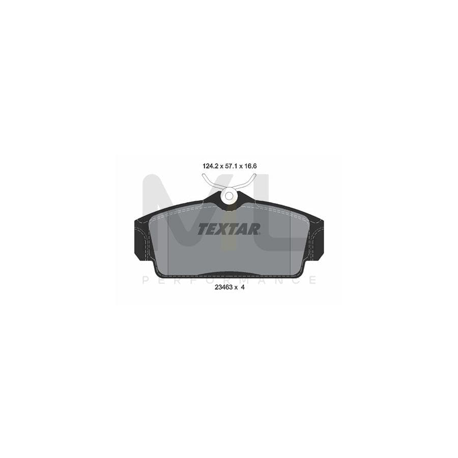 TEXTAR 2346302 Brake pad set not prepared for wear indicator | ML Performance Car Parts