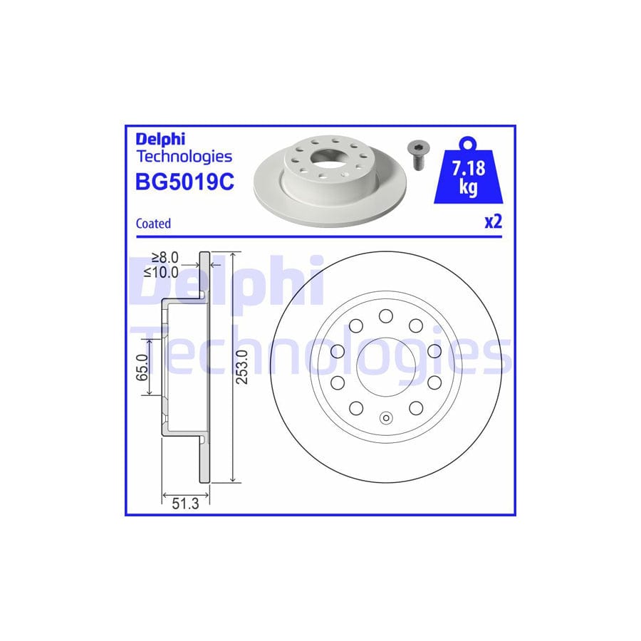 Delphi Bg5019C Brake Disc