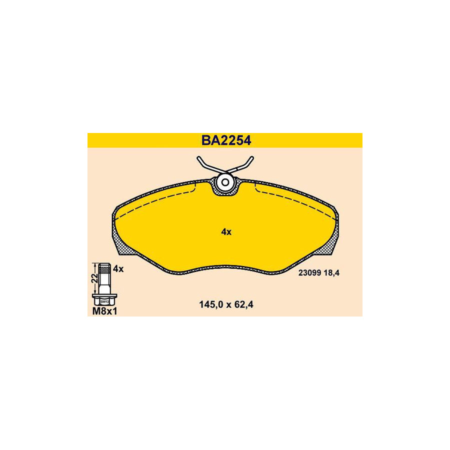 Barum BA2254 Brake Pad Set