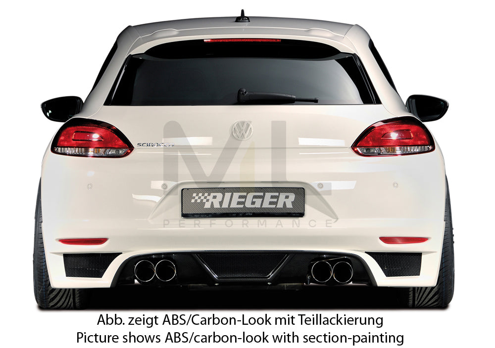 Rieger 00014108 VW 13 Mk3 Scirocco Rear Diffuser 4 | ML Performance UK Car Parts