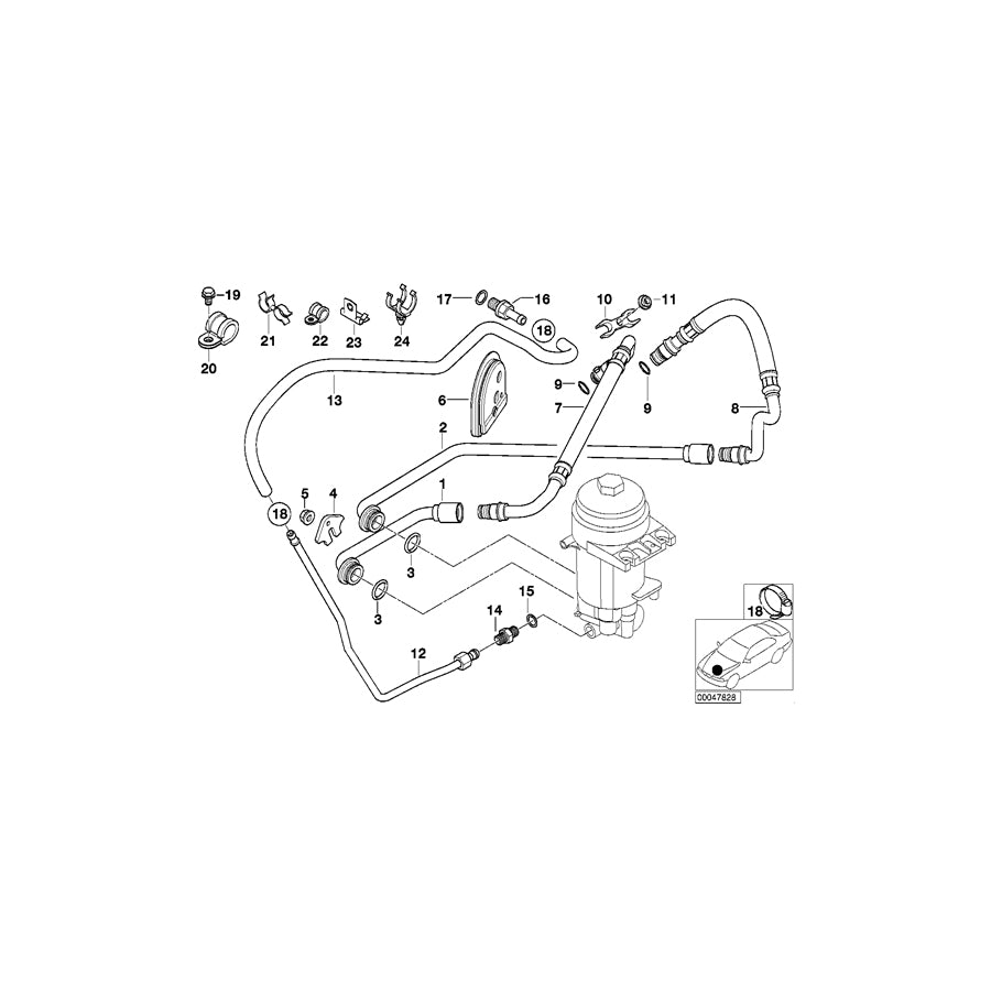 Genuine BMW 11427832826 E52 Pressure Hose Assy Outlet (Inc. AlpinaV8 & Z8) | ML Performance UK Car Parts