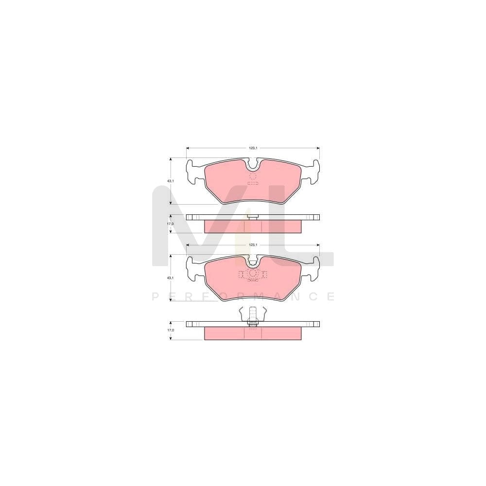 TRW Gdb1109 Brake Pad Set Prepared For Wear Indicator | ML Performance Car Parts