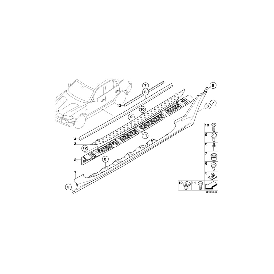 Genuine BMW 51713401010 E83 Reinforcement Right (Inc. X3 3.0i, X3 3.0si & X3 2.5i) | ML Performance UK