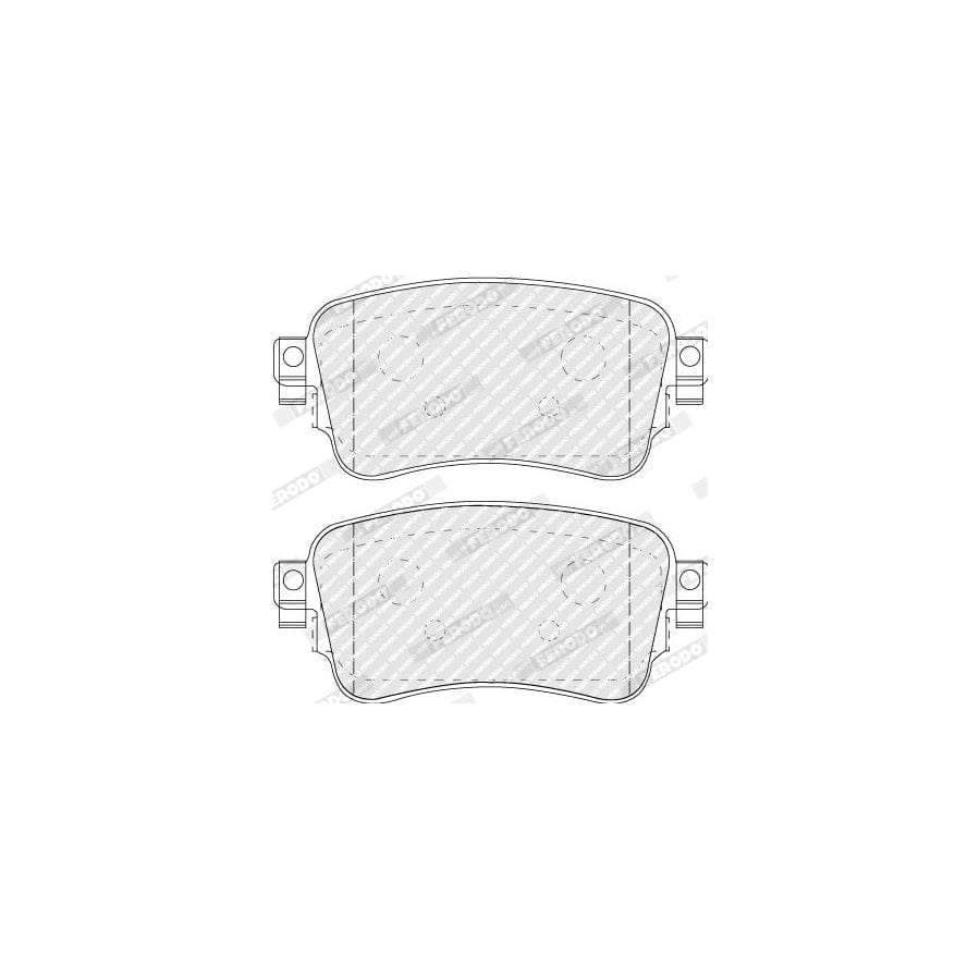 Ferodo Fvr5120 Brake Pad Set With Acoustic Wear Warning With Accessories