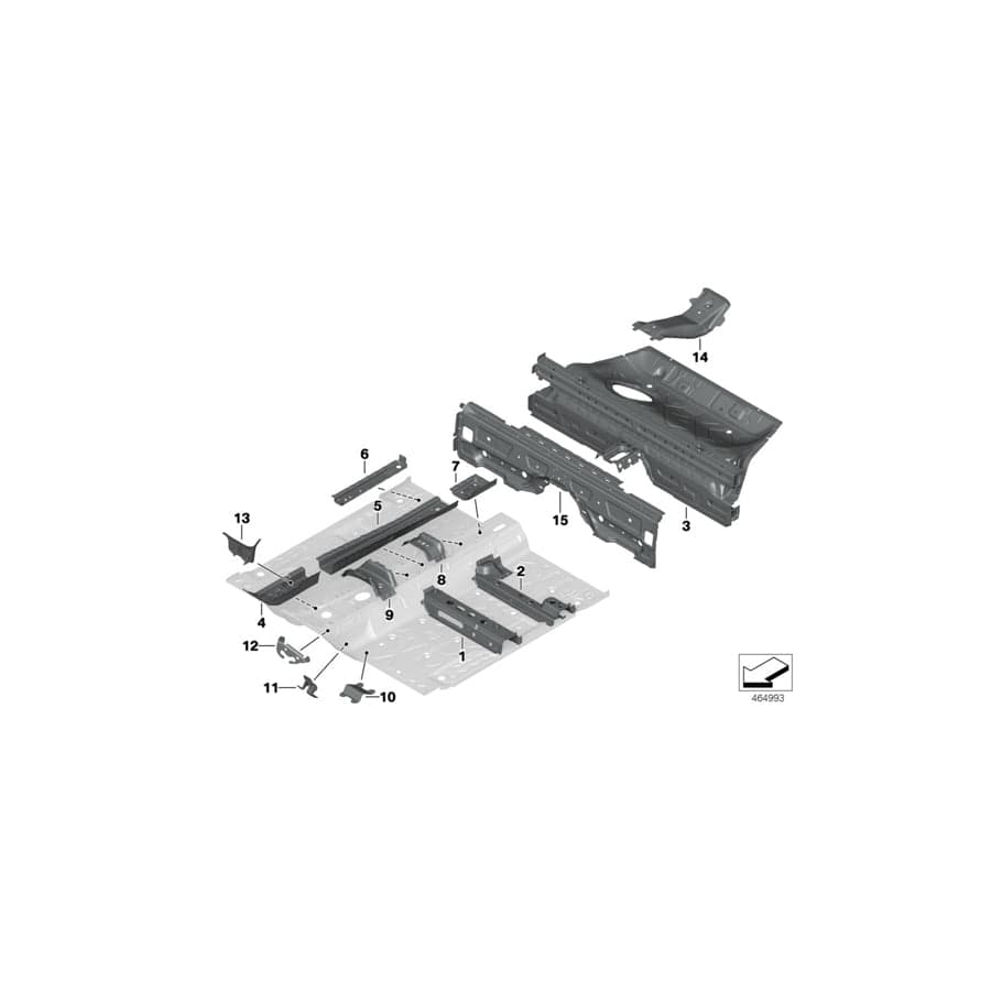 Genuine BMW 41127361184 F56 Clubman Reinforcement, Tunnel, Front (Inc. JCW) 1 | ML Performance UK Car Parts