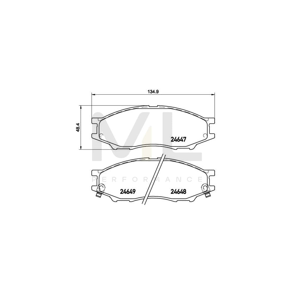 Brembo P 56 083 Brake Pad Set With Acoustic Wear Warning | ML Performance Car Parts