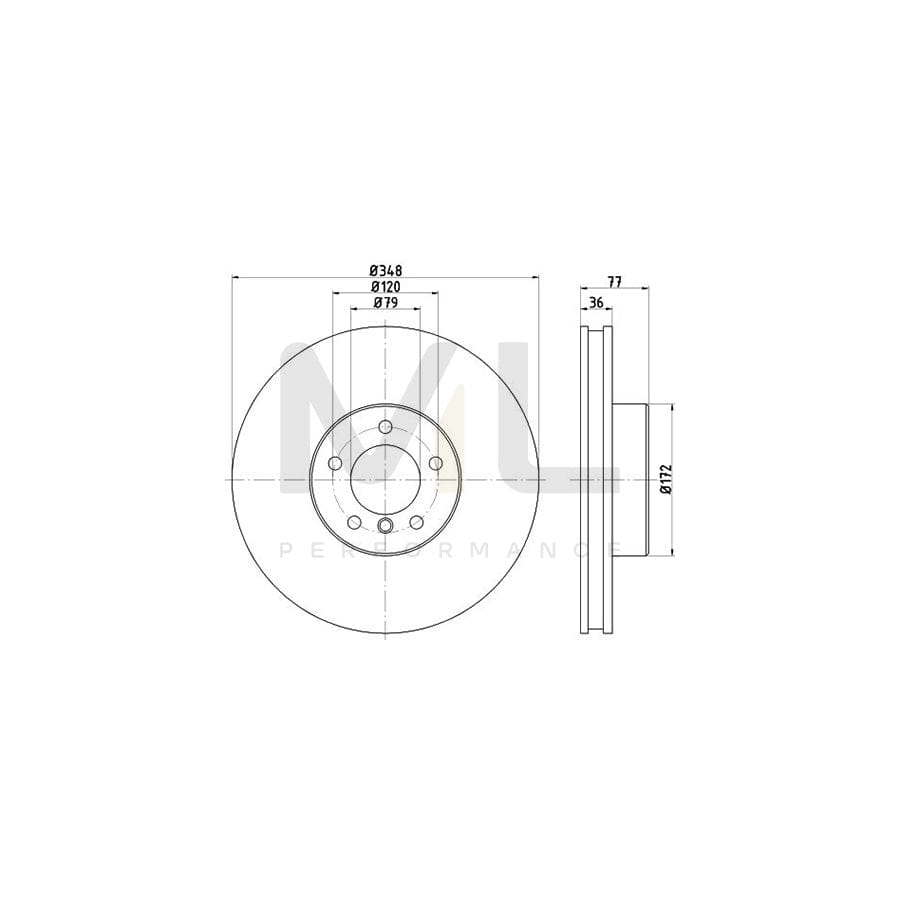 TEXTAR PRO 92182403 Brake Disc Internally Vented, Coated, without wheel hub, without wheel studs | ML Performance Car Parts