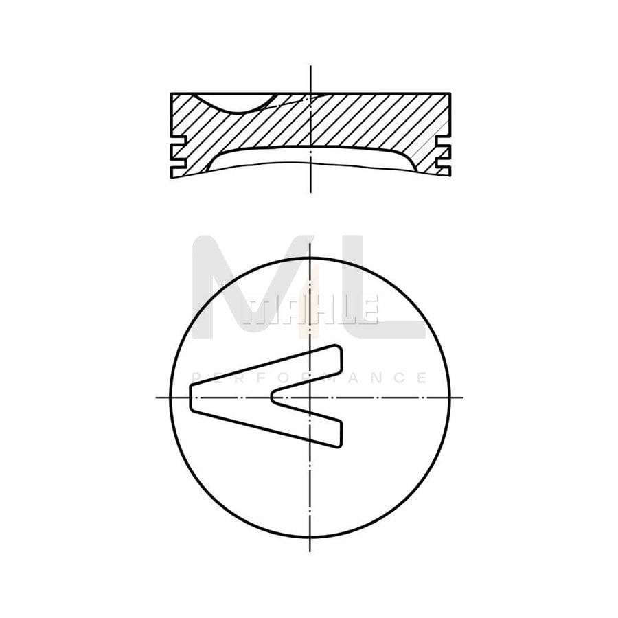 MAHLE ORIGINAL 082 62 01 Piston 80,25 mm, with cooling duct, with piston ring carrier | ML Performance Car Parts