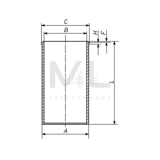 MAHLE ORIGINAL 029 WV 20 00 Cylinder Sleeve 79,51mm | ML Performance Car Parts