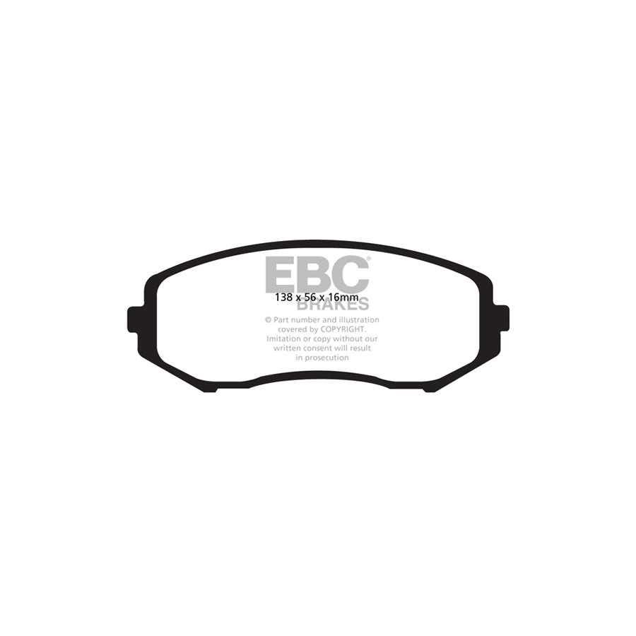 EBC PD01KF1404 Suzuki Grand Vitara Greenstuff Front Brake Pad & Plain Disc Kit  - Akebono Caliper 2 | ML Performance UK Car Parts