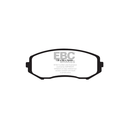 EBC PD01KF1404 Suzuki Grand Vitara Greenstuff Front Brake Pad & Plain Disc Kit  - Akebono Caliper 2 | ML Performance UK Car Parts