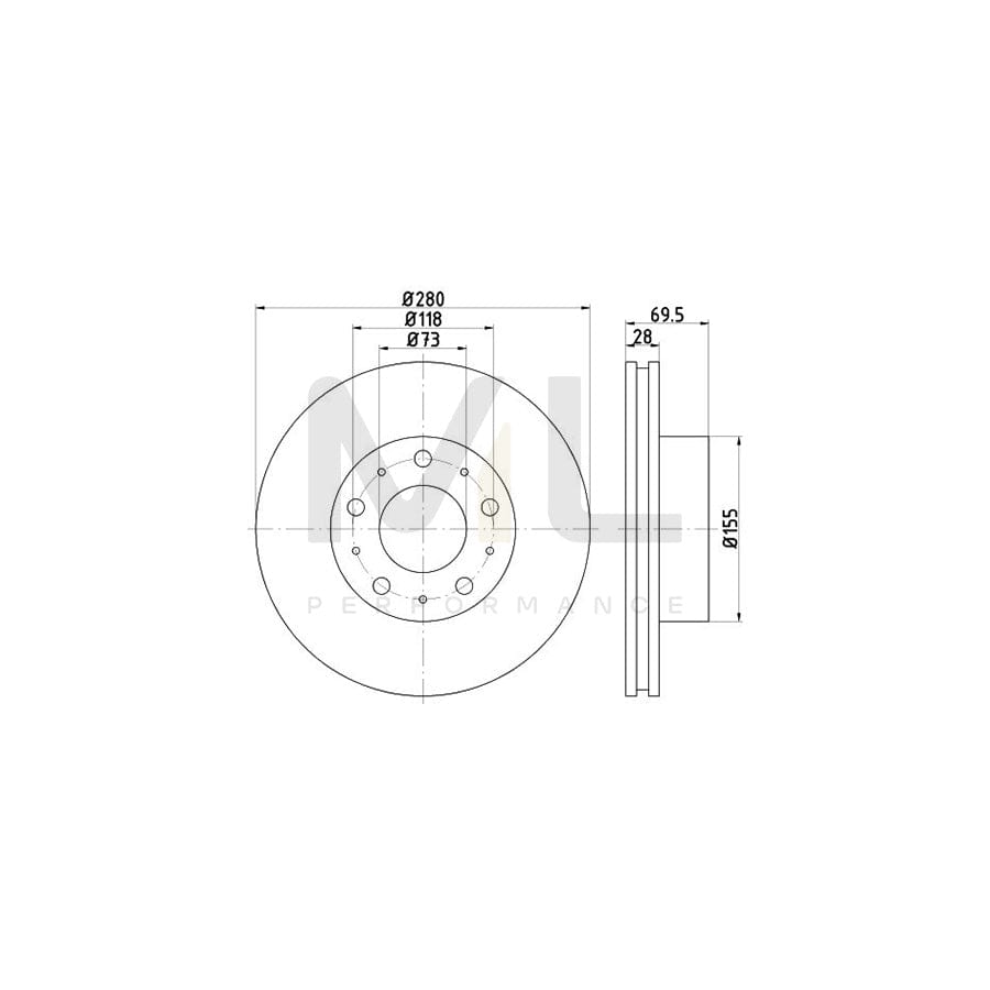 TEXTAR 92157200 Brake Disc Internally Vented, without wheel hub, without wheel studs | ML Performance Car Parts