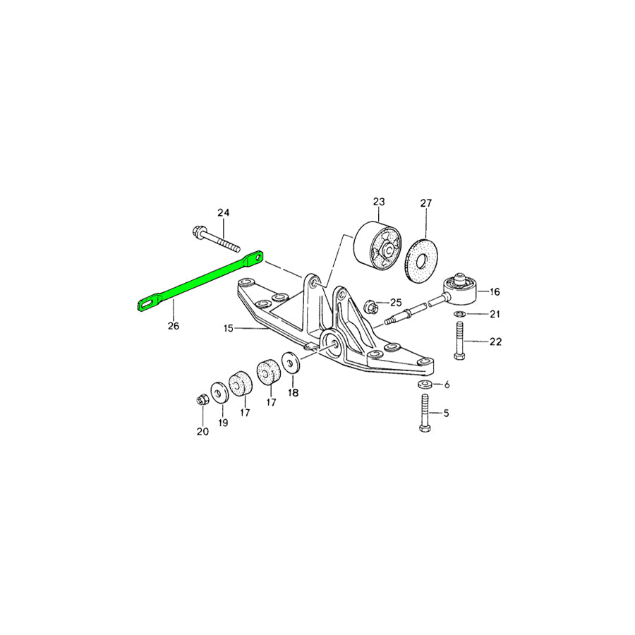 Genuine Porsche Gearbox Mount Strut Porsche 964 / 993 | ML Performance UK Car Parts