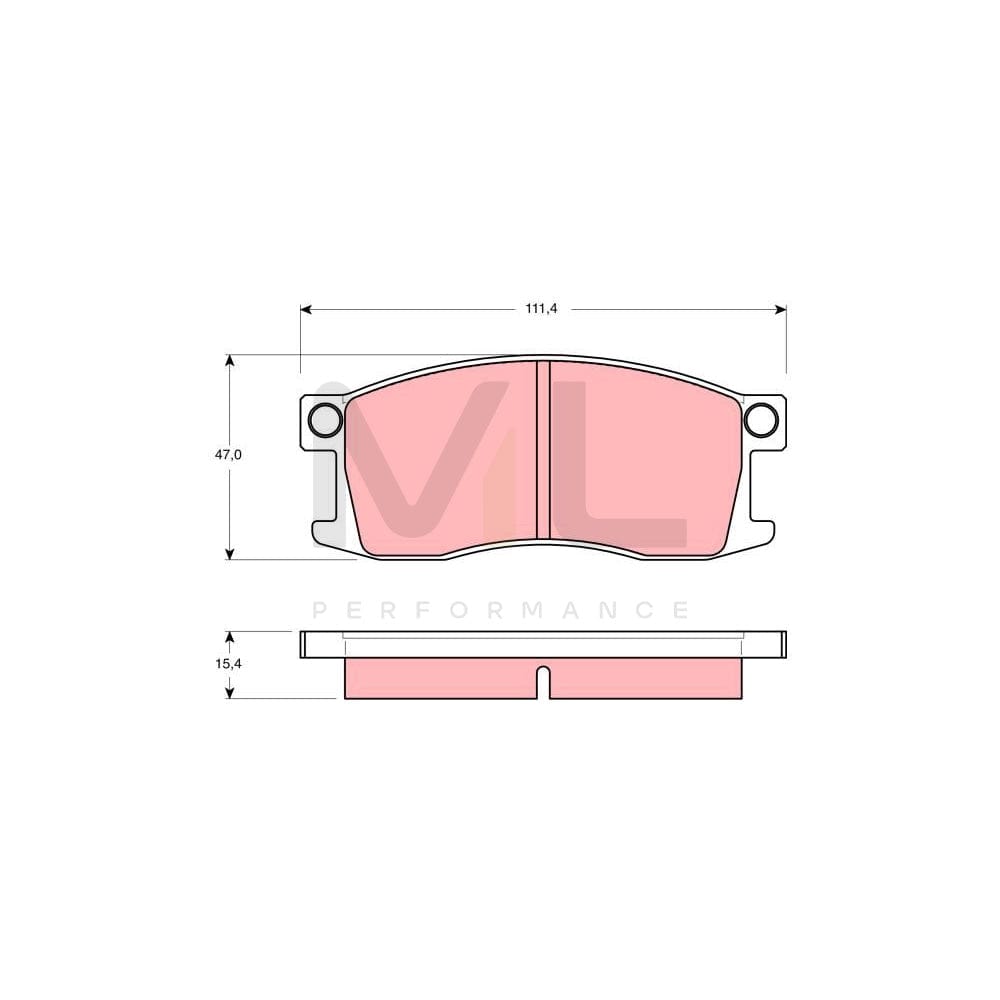 TRW Gdb185 Brake Pad Set For Honda Prelude I Coupe (Sn) Not Prepared For Wear Indicator | ML Performance Car Parts