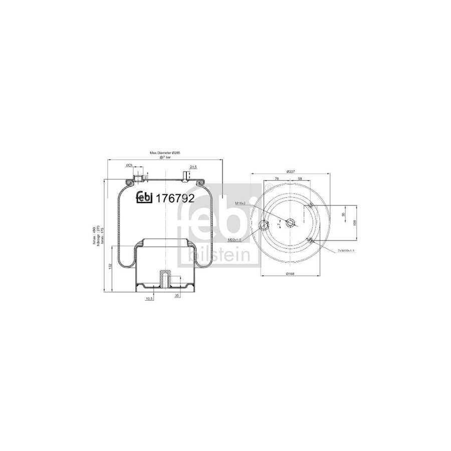 Febi Bilstein 176792 Boot, Air Suspension