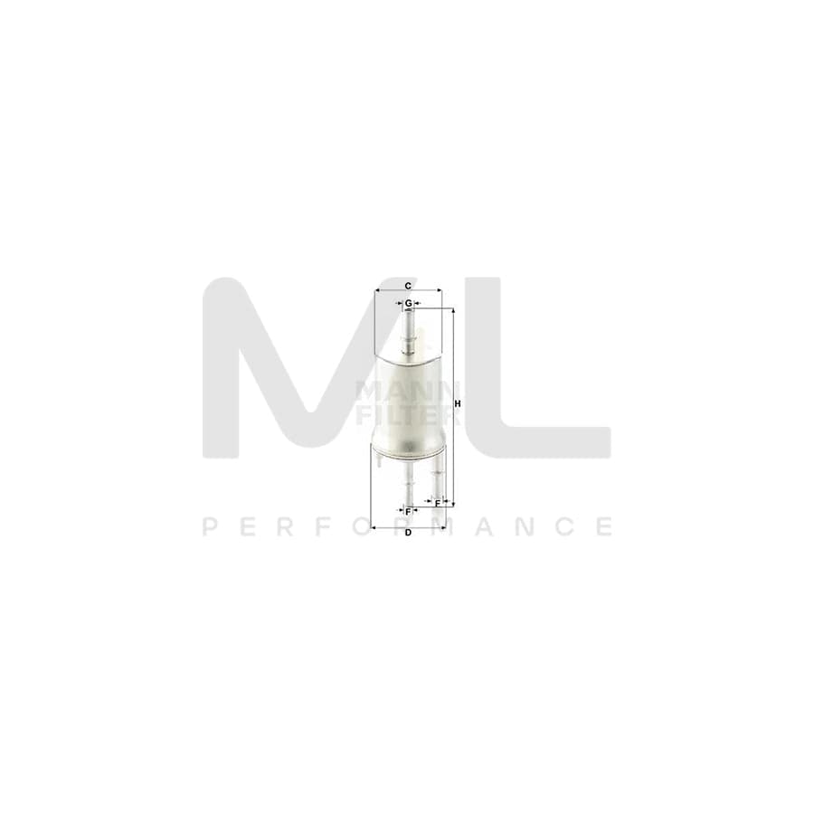 MANN-FILTER WK 6015 Fuel filter In-Line Filter | ML Performance Car Parts