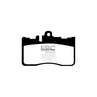 EBC PD02KF280 Lexus LS430 (XF30) Redstuff Front Brake Pad & Plain Disc Kit 2 | ML Performance UK Car Parts