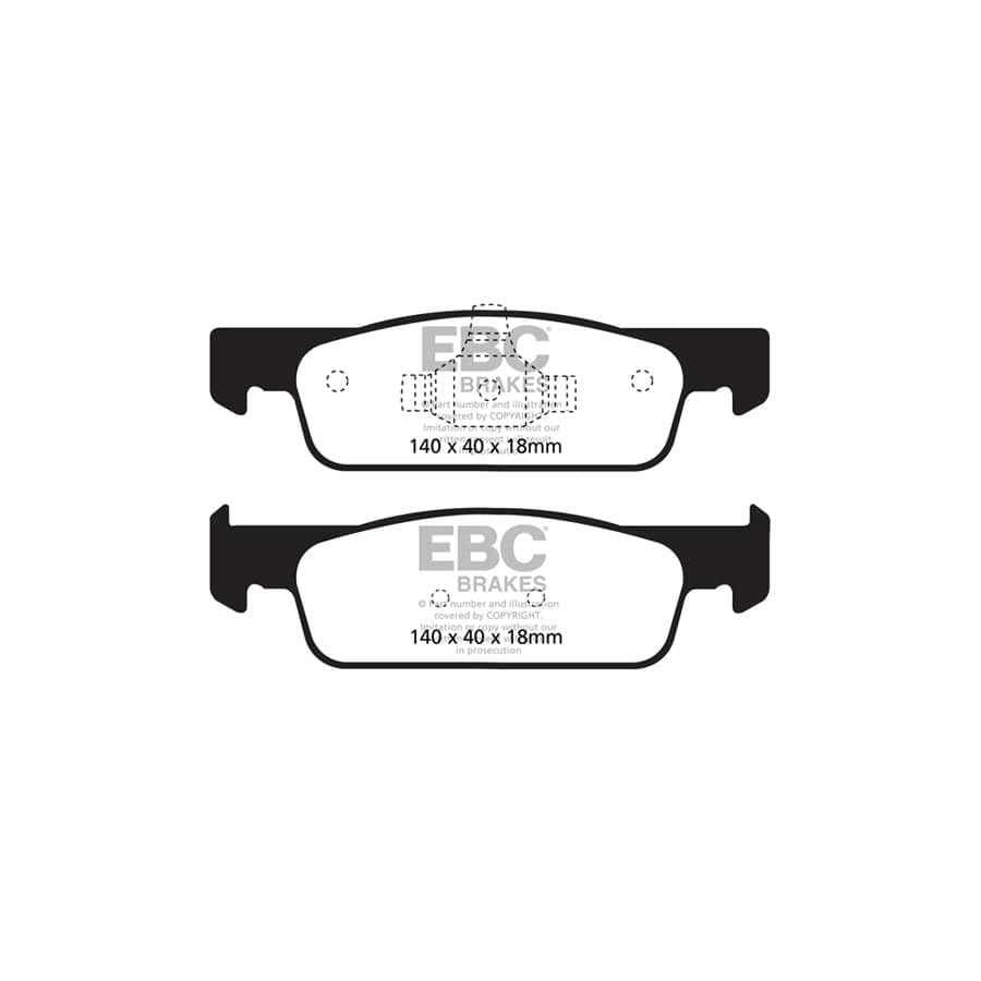 EBC PDKF2329 Dacia Smart Ultimax Front Brake Pad & Plain Disc Kit (Inc. Sandero Mk2 & Fortwo W453) 2 | ML Performance UK Car Parts