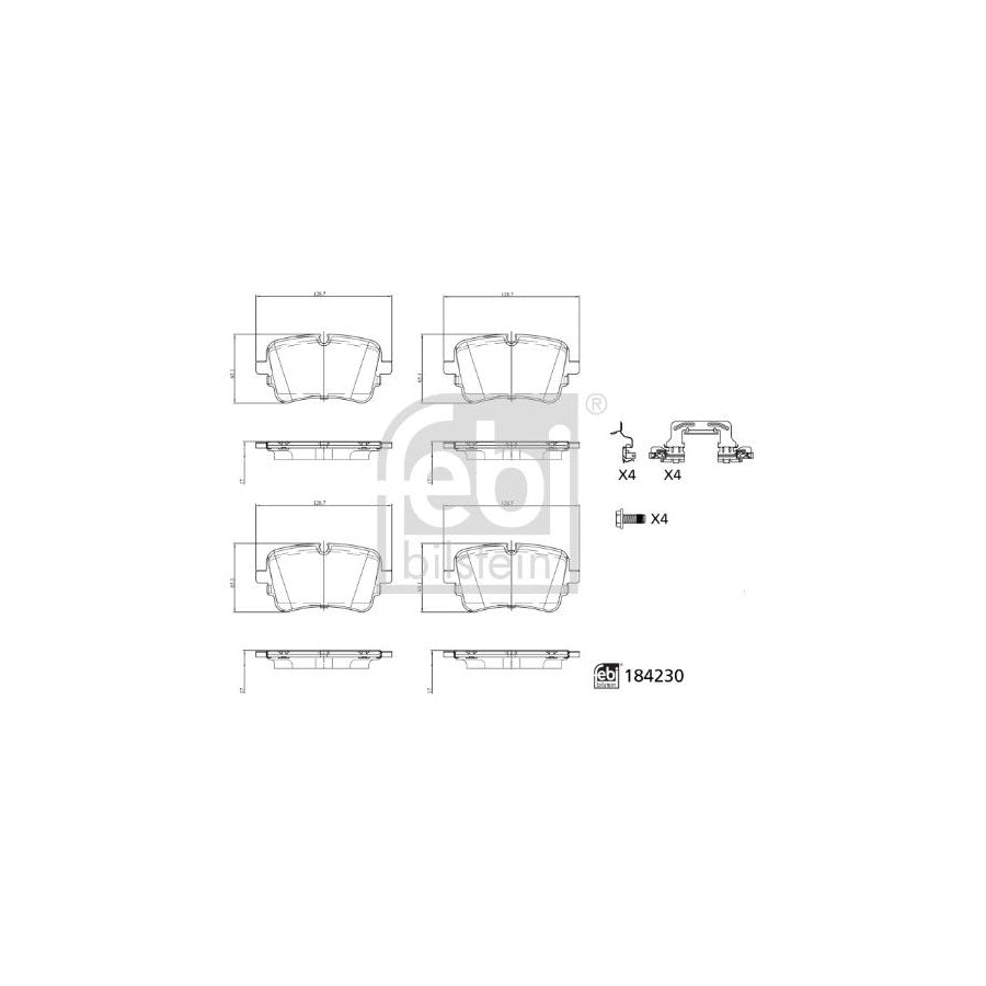 Febi Bilstein 184230 Brake Pad Set