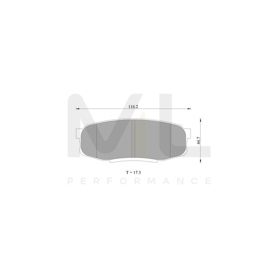 Bosch 0986Ab2276 Brake Pad Set Without Acoustic Wear Warning BP2276N | ML Performance Car Parts