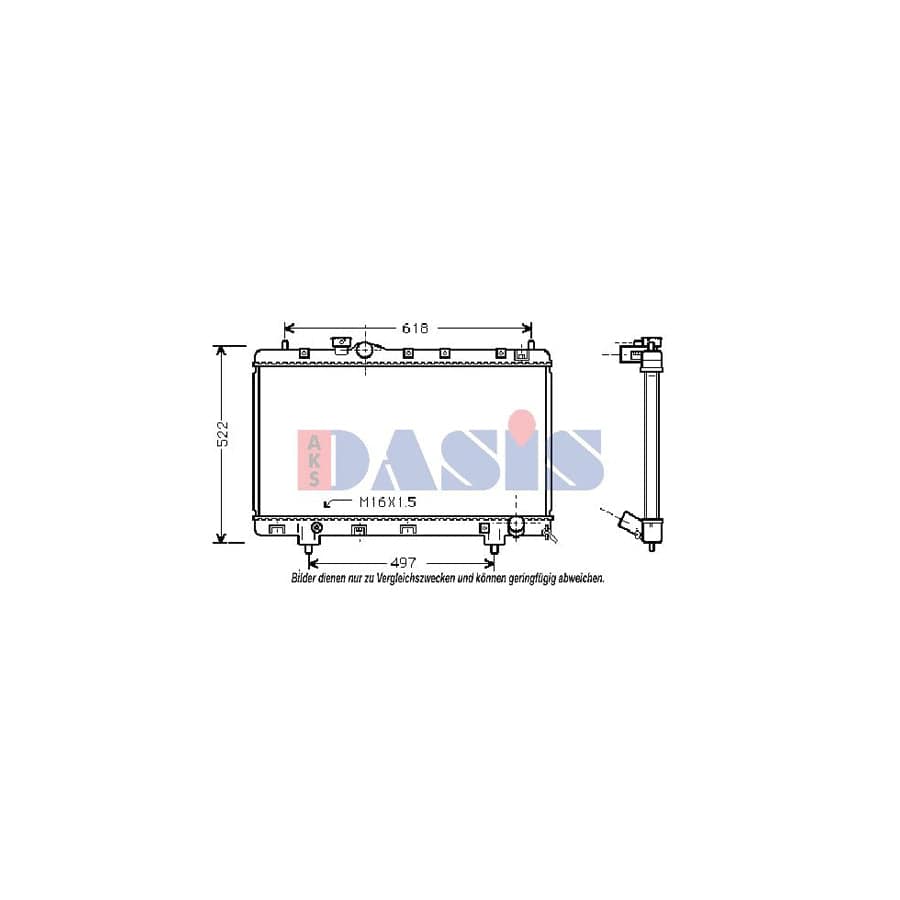 AKS Dasis 213870N Engine Radiator For Toyota Picnic (Xm10) | ML Performance UK