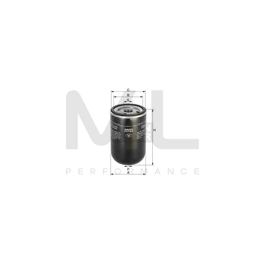 MANN-FILTER WK 815 Fuel filter Spin-on Filter | ML Performance Car Parts