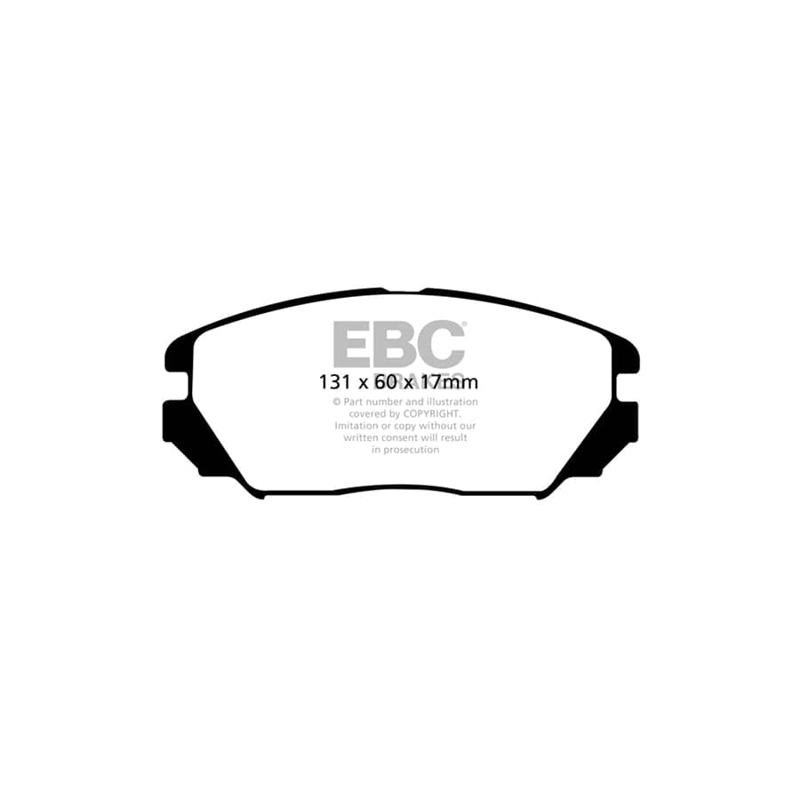 EBC PD06KF314 Hyundai Greenstuff Front Brake Pad & USR Disc Kit - Akebono Caliper (Inc. Sonata & Tucson) 2 | ML Performance UK Car Parts