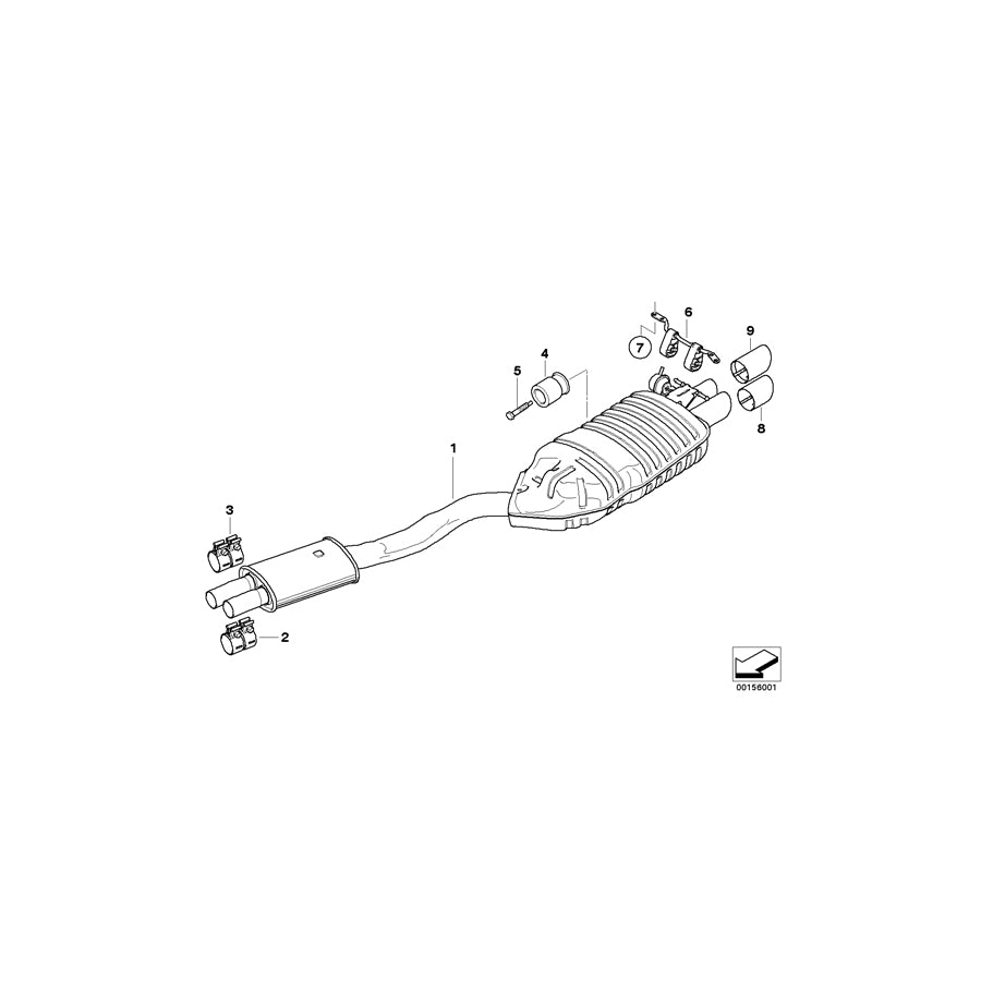 Genuine BMW 18303454942 E83 Tailpipe End Piece, Alu-Look (Inc. X3 3.0i, X3 3.0si & X3 2.5si) | ML Performance UK