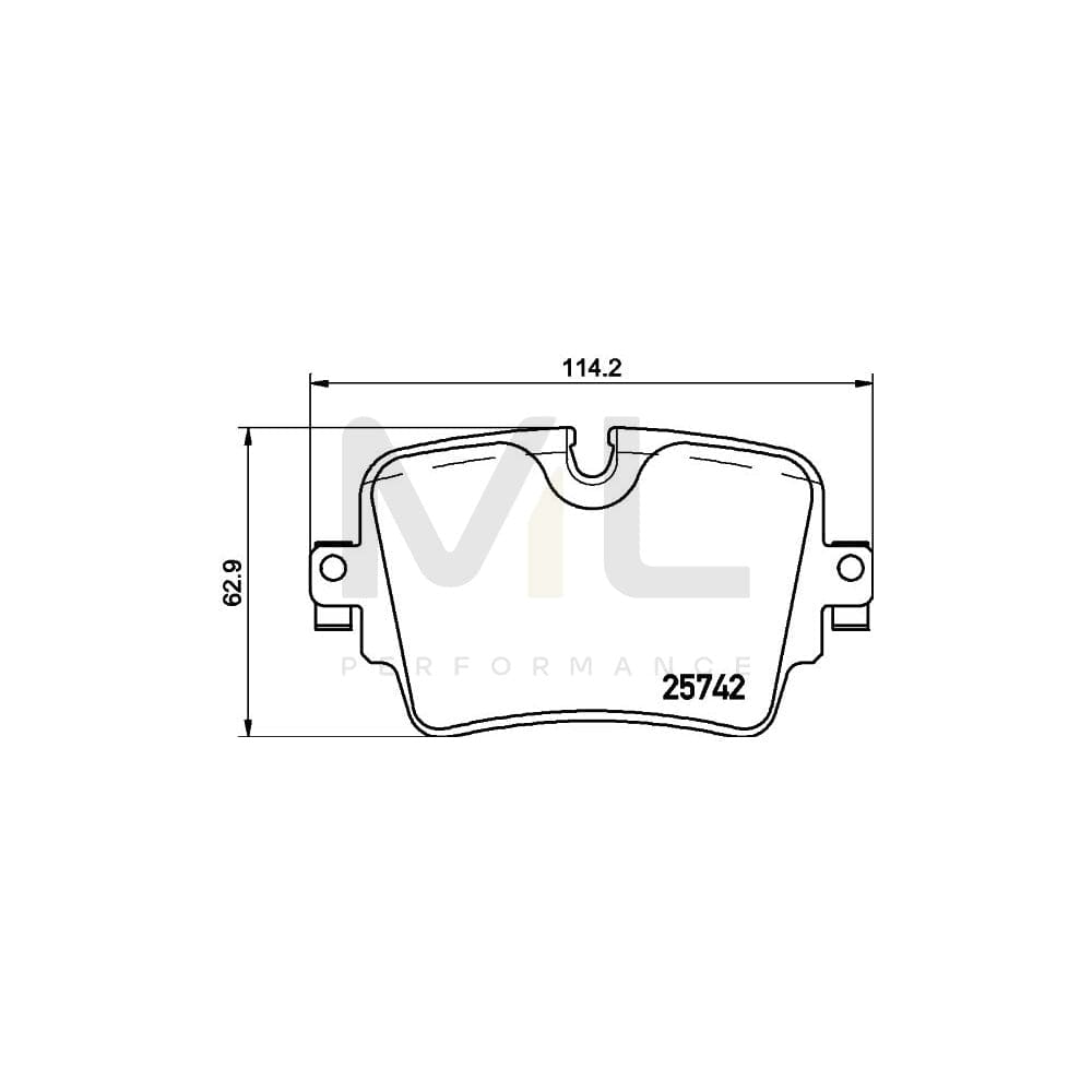 Hella 8DB 355 021-391 Brake Pad Set Prepared For Wear Indicator | ML Performance Car Parts