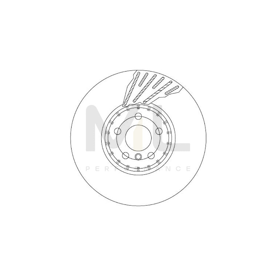 TRW DF6890S Brake Disc Two-piece brake disc, Vented, High-carbon | ML Performance Car Parts