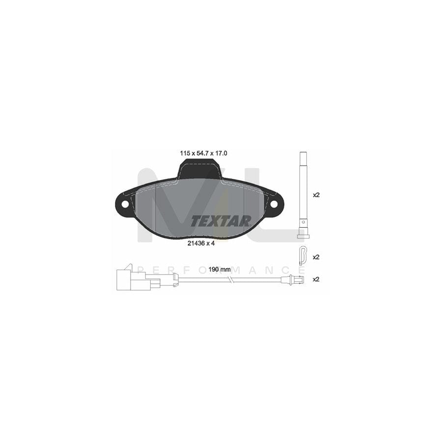 TEXTAR 2143609 Brake pad set incl. wear warning contact | ML Performance Car Parts