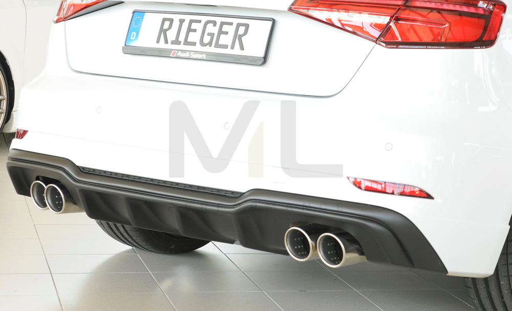 Rieger 00056822 Audi 8V A3 Rear Diffuser 2 | ML Performance UK Car Parts