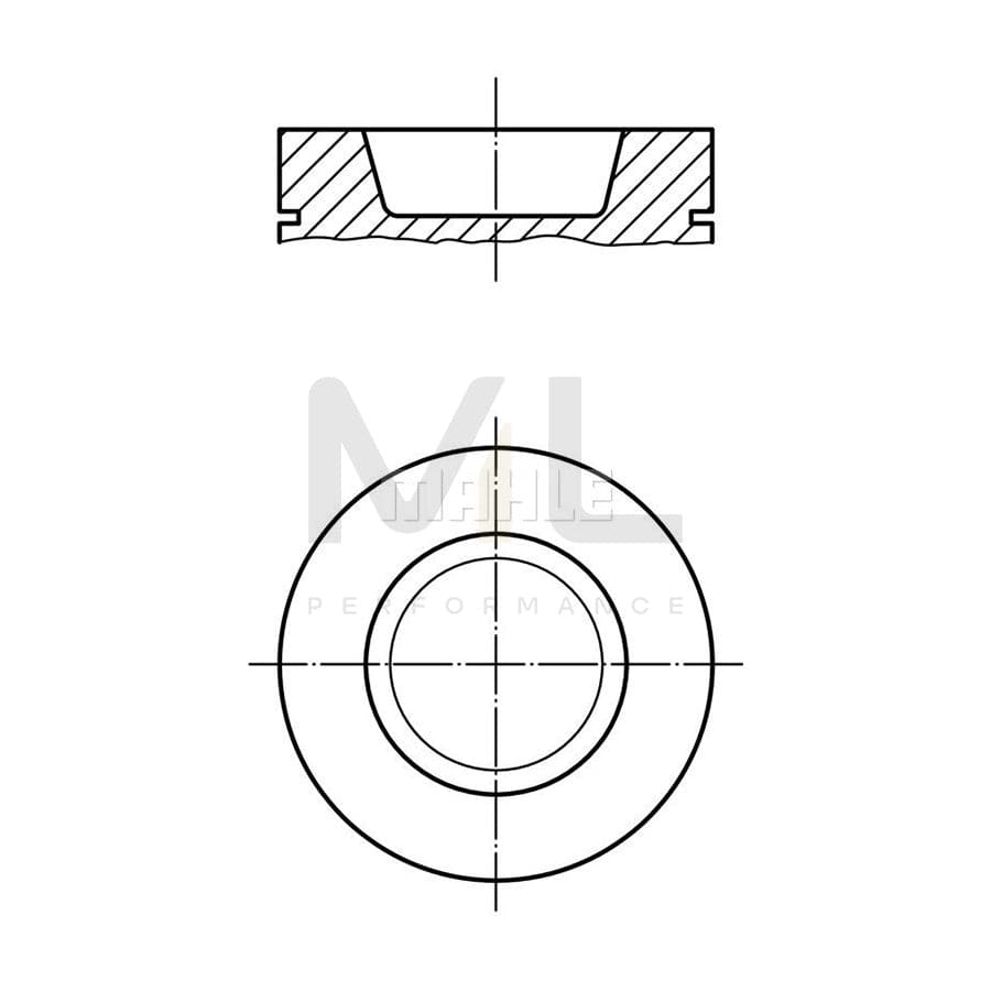 MAHLE ORIGINAL 229 60 00 Piston 128,0 mm, with piston ring carrier, without cooling duct | ML Performance Car Parts