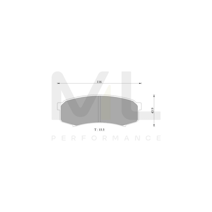 Bosch 0986Ab2074 Brake Pad Set BP2074N | ML Performance Car Parts