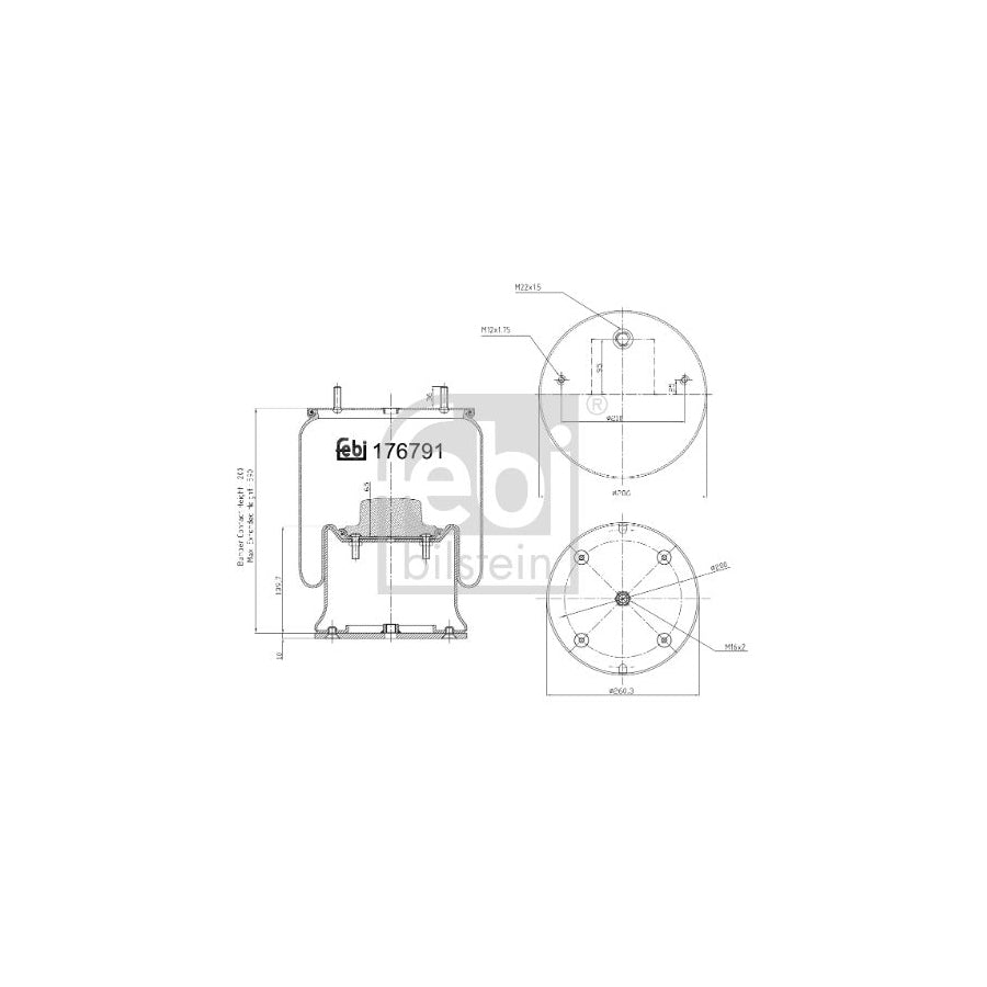 Febi Bilstein 176791 Boot, Air Suspension