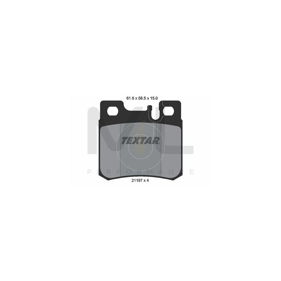 TEXTAR 2119701 Brake pad set prepared for wear indicator | ML Performance Car Parts