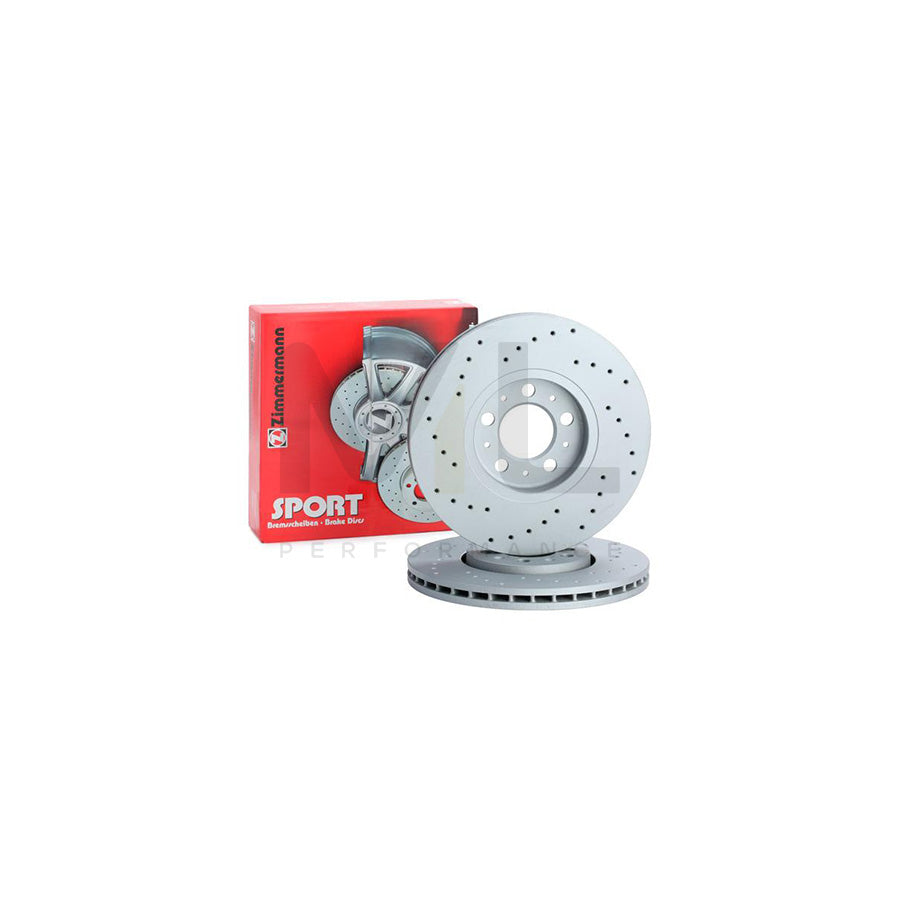 ZIMMERMANN SPORT COAT Z 100.1235.52 Brake Disc Externally Vented, Perforated, Coated, High-carbon | ML Performance Car Parts