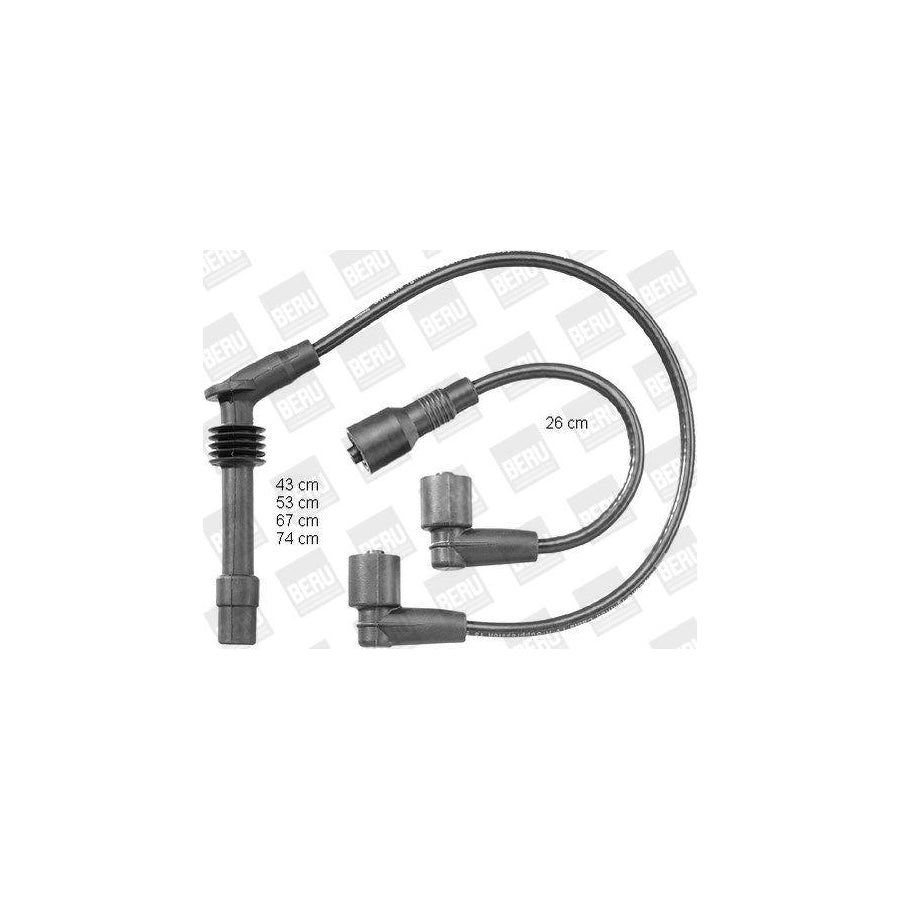 Beru PRO727 Ignition Cable Kit For Opel Corsa B Hatchback (S93)