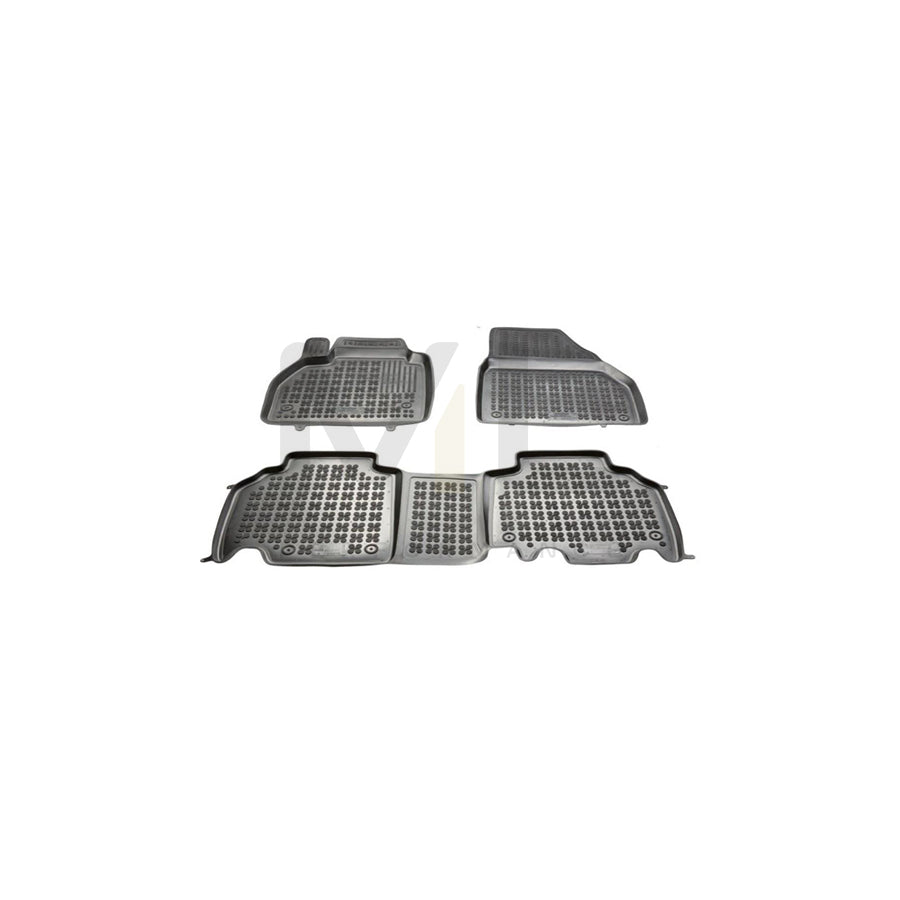 REZAW PLAST 201717 Floor mat set suitable for MERCEDES-BENZ Citan Traveliner / Estate (415) Elastomer, Front and Rear, Black | ML Performance Car Parts