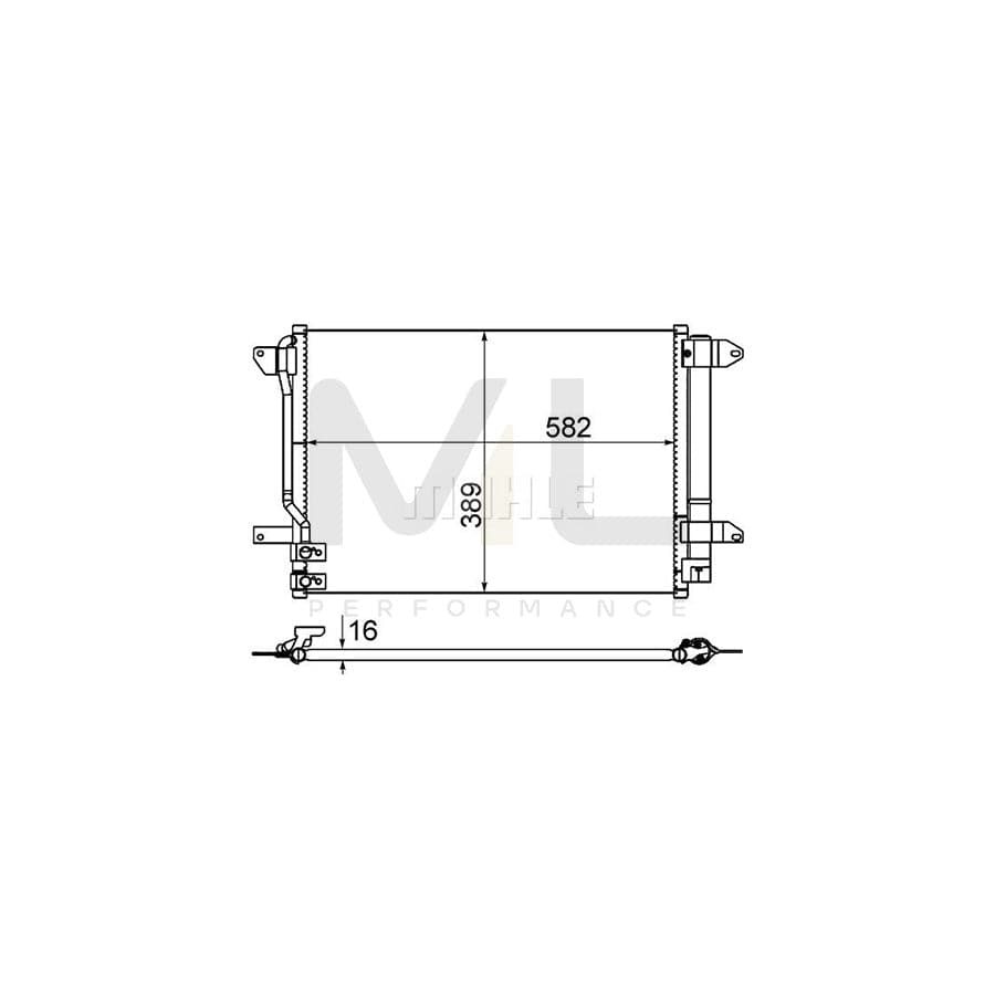 MAHLE ORIGINAL AC 864 000S Air conditioning condenser with dryer | ML Performance Car Parts