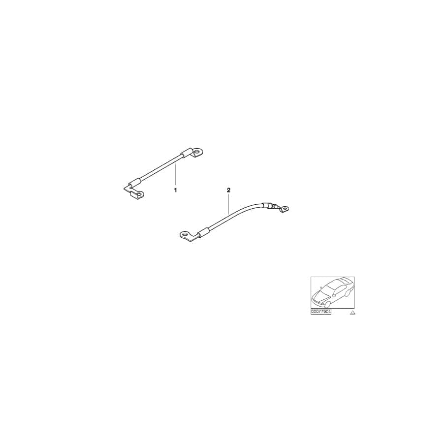 Genuine BMW 61126903955 E46 Earth Strap, Hinge/Trunk Lid, Left (Inc. 325i, 320i & 320d) | ML Performance UK Car Parts