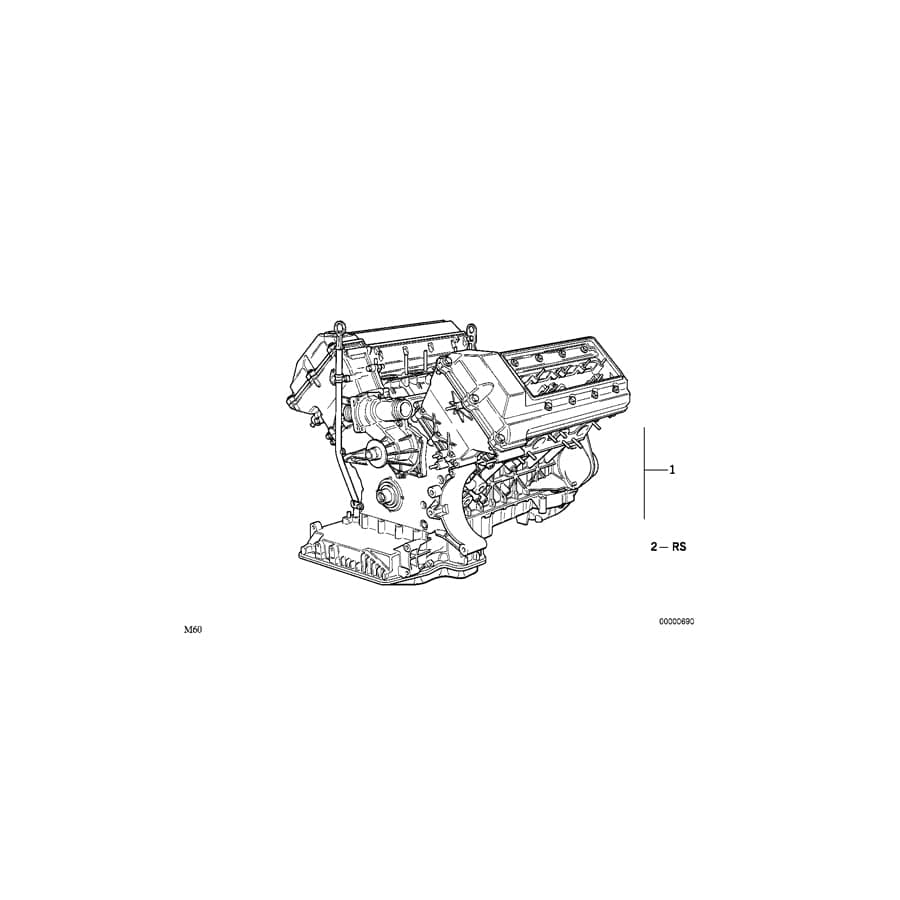 Genuine BMW 11008025810 E52 Short Engine (Inc. Alpina V8) | ML Performance UK Car Parts