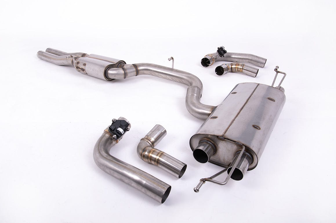 MillTek SSXAU964 Audi RS3 Particulate Filter-back 80mm OPF/GPF Back System - Resonated - ECE Approved